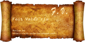 Feit Valéria névjegykártya