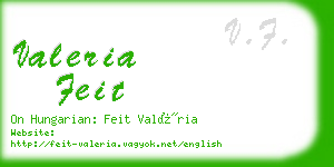 valeria feit business card